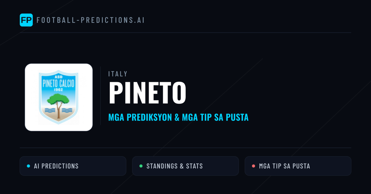 Pineto Predictions & Stats
