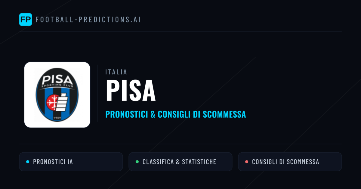 Pronostici e Statistiche Pisa