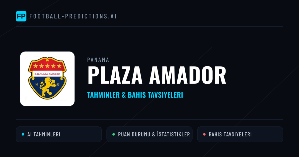 Plaza Amador Tahminleri & İstatistikler