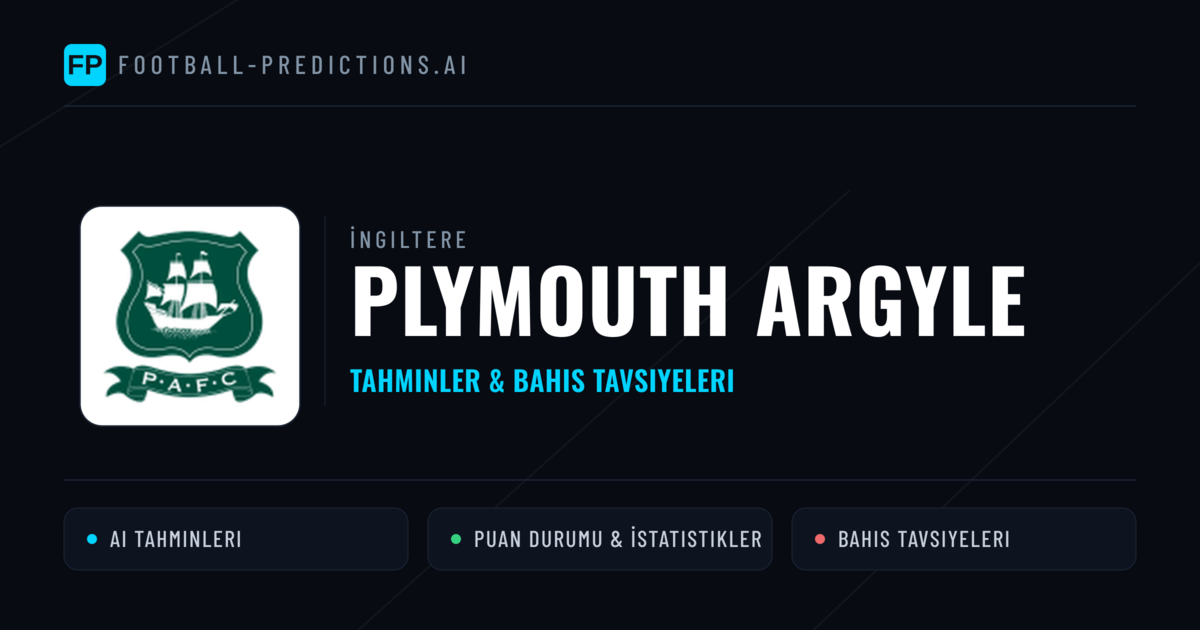 Plymouth Argyle Tahminleri & İstatistikler