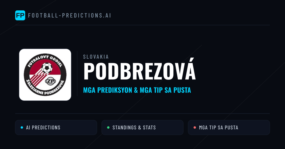 Podbrezová Predictions & Stats