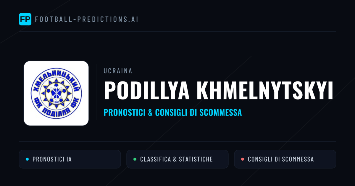 Pronostici e Statistiche Podillya Khmelnytskyi