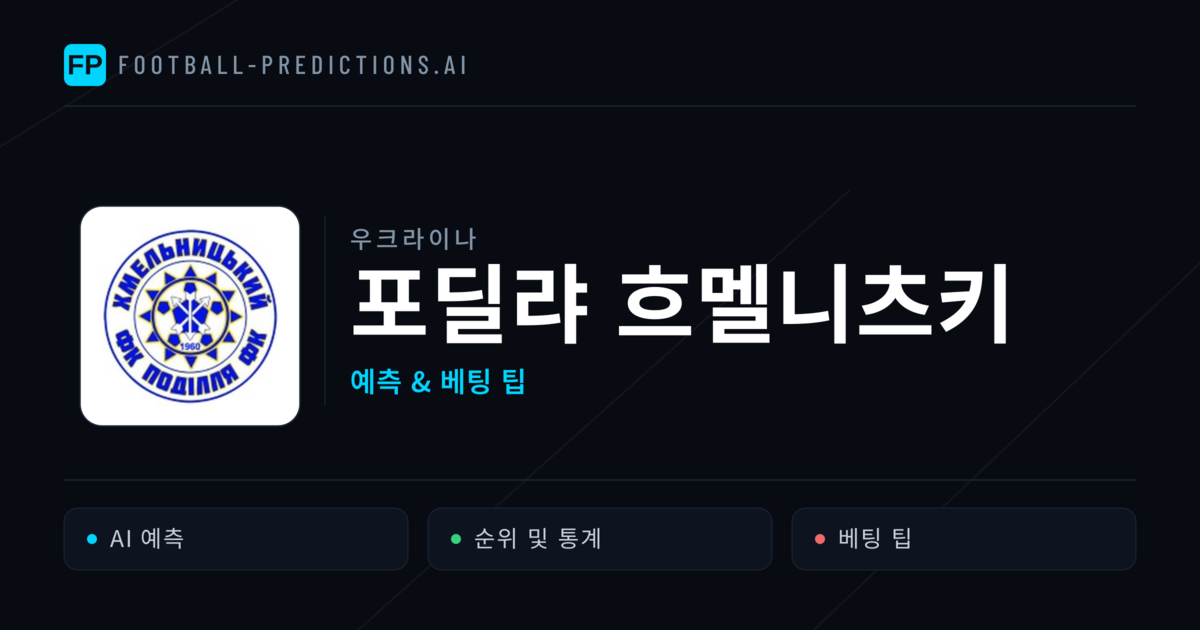 포딜랴 흐멜니츠키 축구 예측 & 통계