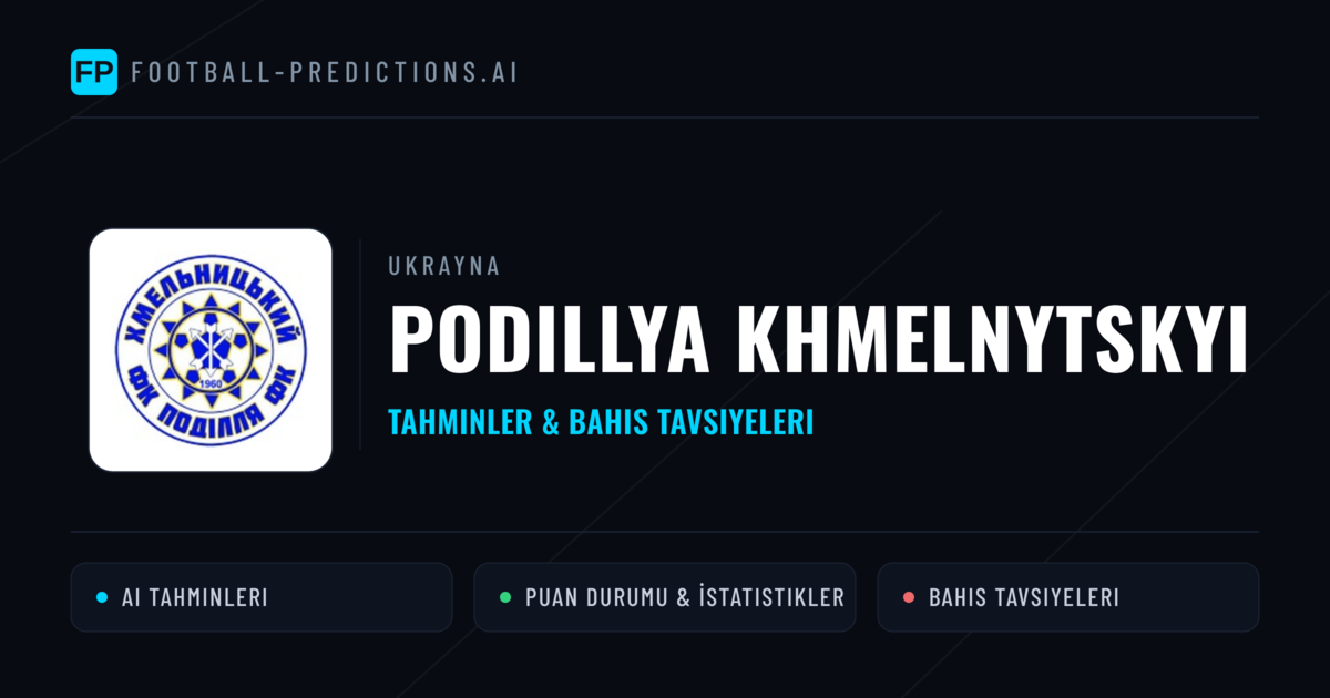 Podillya Khmelnytskyi Tahminleri & İstatistikler