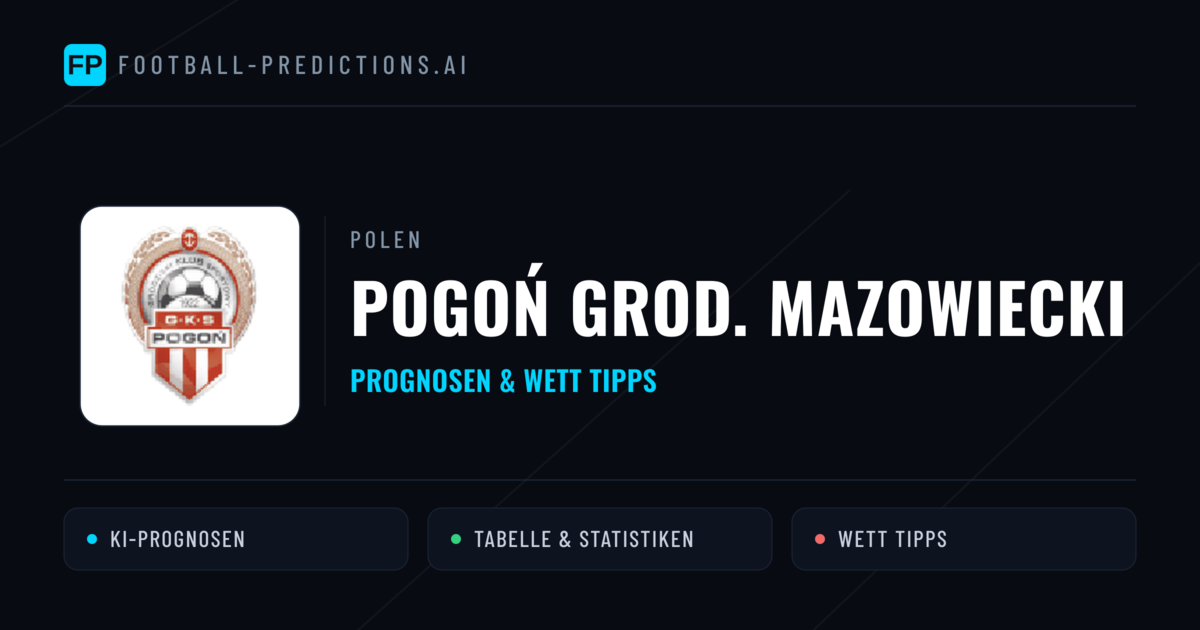 Pogoń Grod. Mazowiecki Prognosen & Statistiken