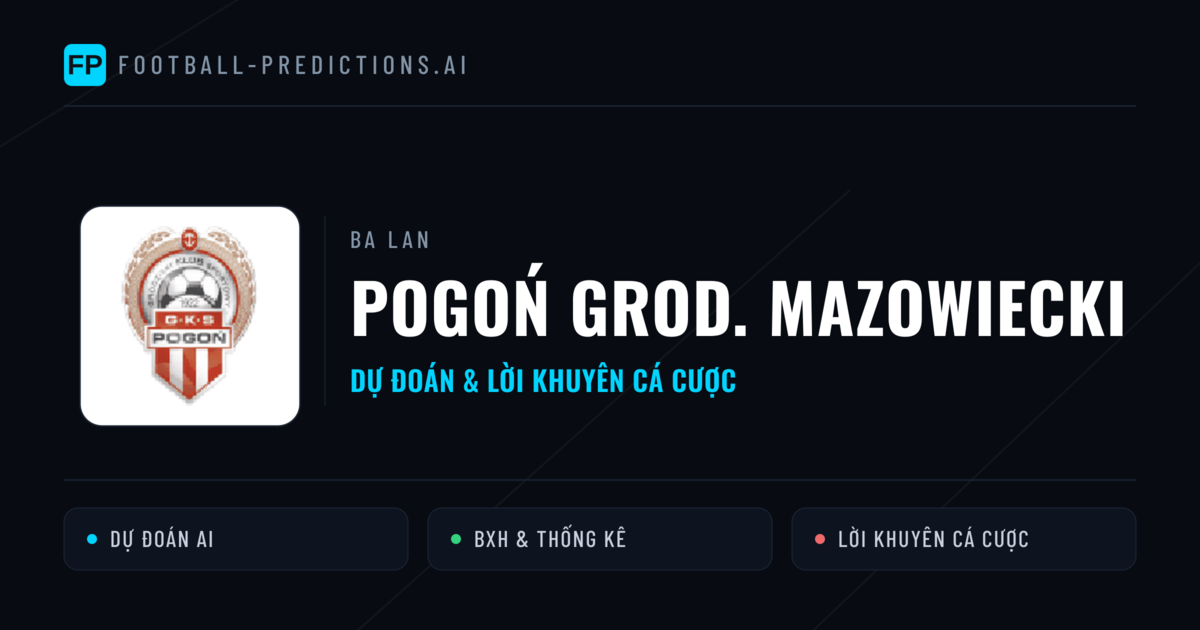 Pogoń Grod. Mazowiecki Dự đoán & Thống kê