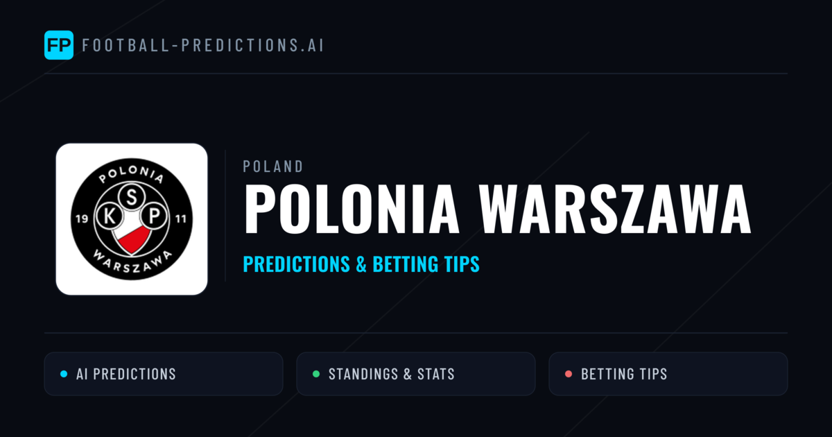 Polonia Warszawa Predictions & Stats