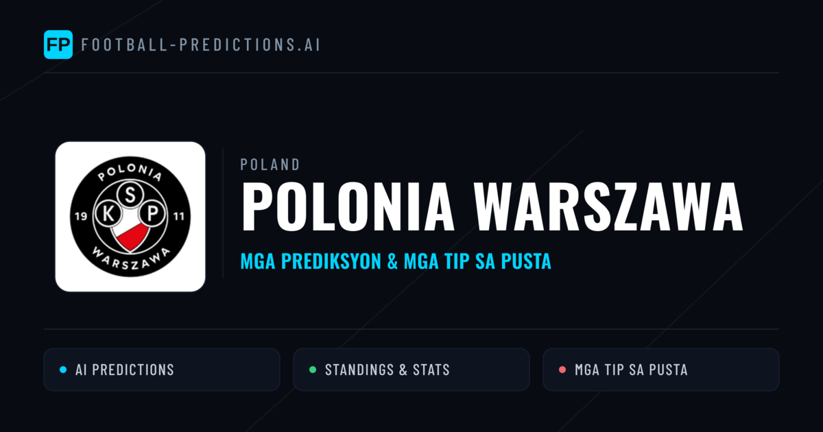 Polonia Warszawa Predictions & Stats