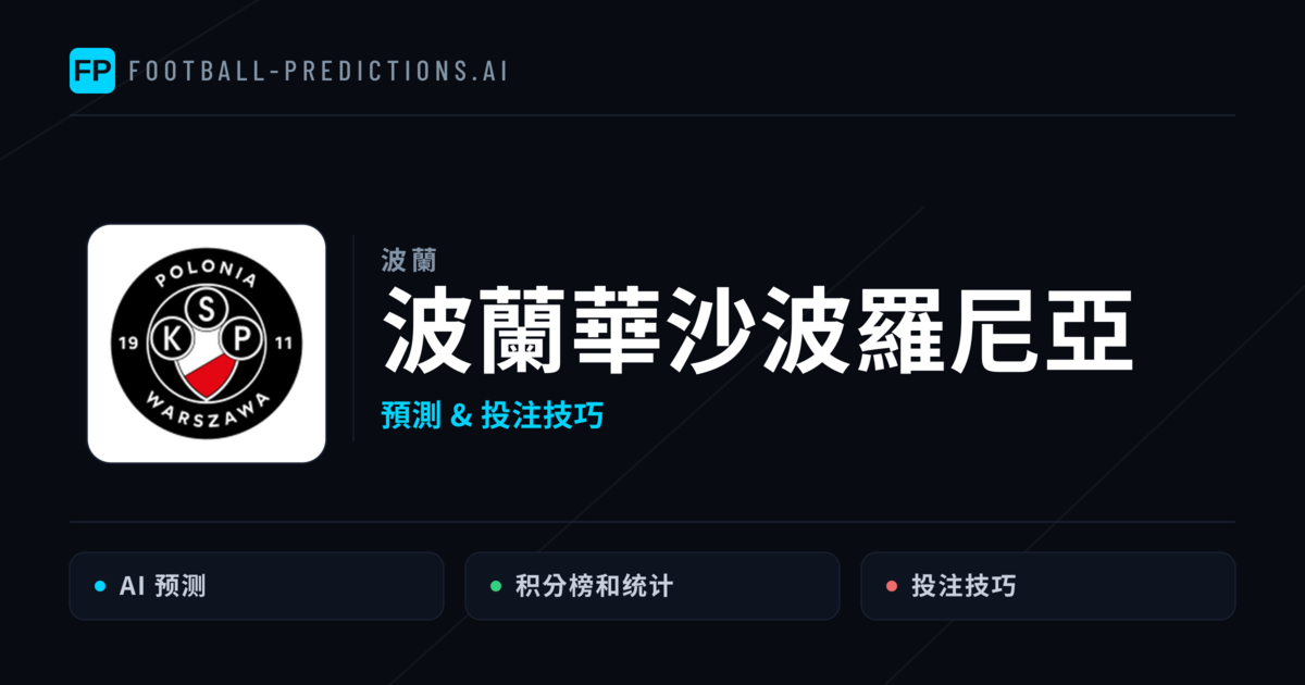 波蘭華沙波羅尼亞 運彩分析｜足球預測與數據