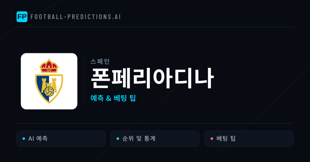 폰페리아디나 축구 예측 & 통계
