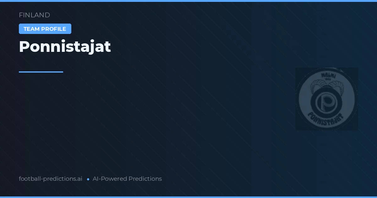 Pronostici e Statistiche Ponnistajat