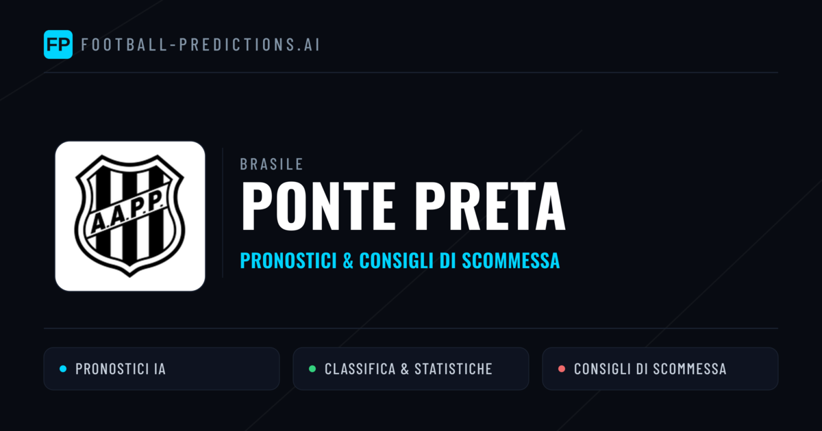 Pronostici e Statistiche Ponte Preta