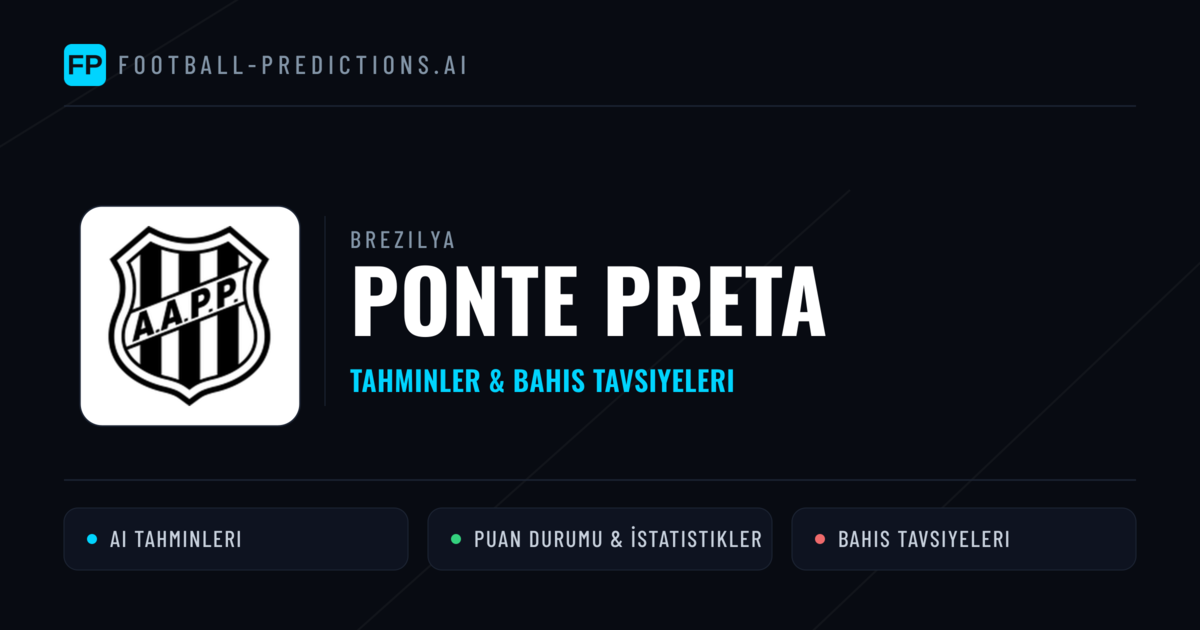 Ponte Preta Tahminleri & İstatistikler