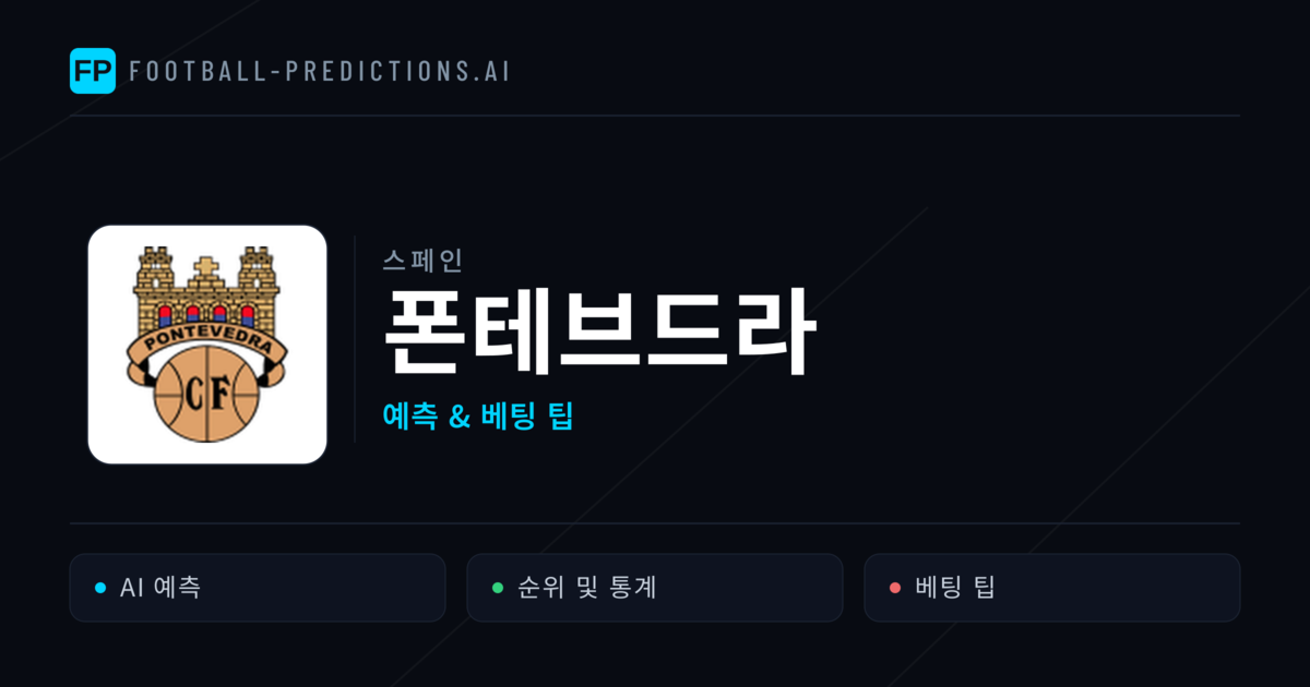 폰테브드라 축구 예측 & 통계