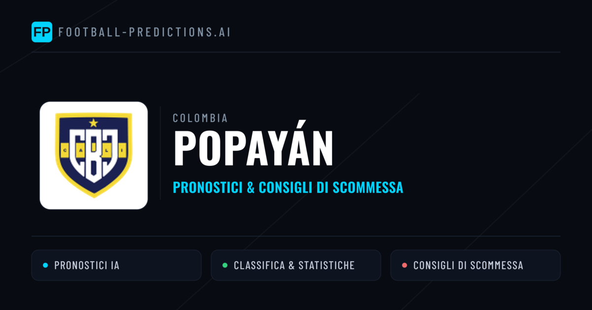 Pronostici e Statistiche Popayán