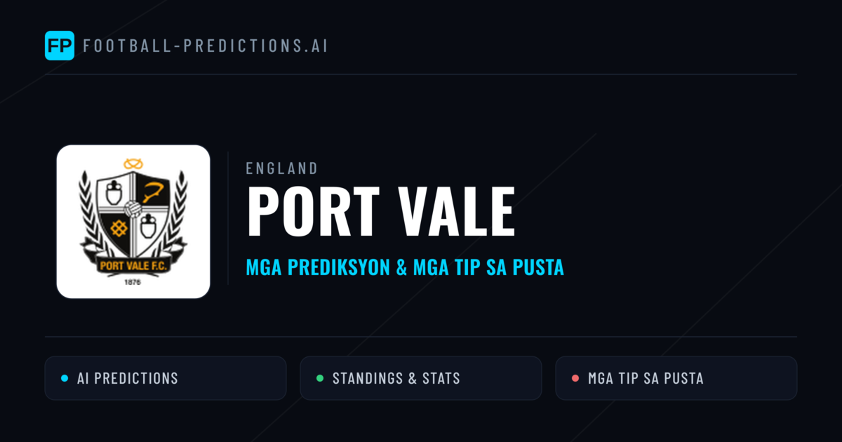 Port Vale Predictions & Stats
