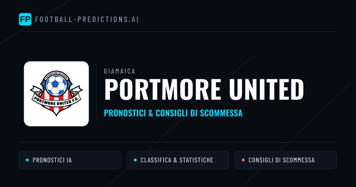 Pronostici e Statistiche Portmore United
