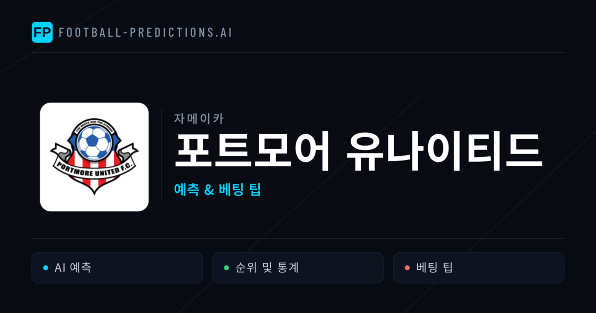 포트모어 유나이티드 축구 예측 & 통계