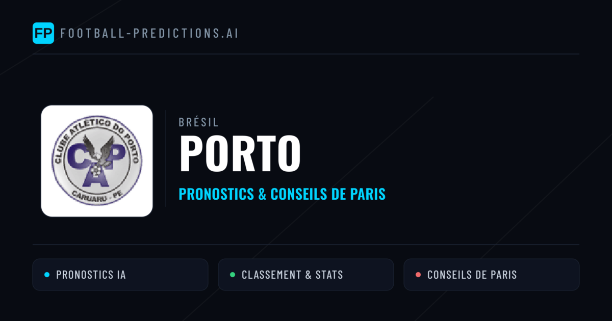 Porto Pronostics & Statistiques