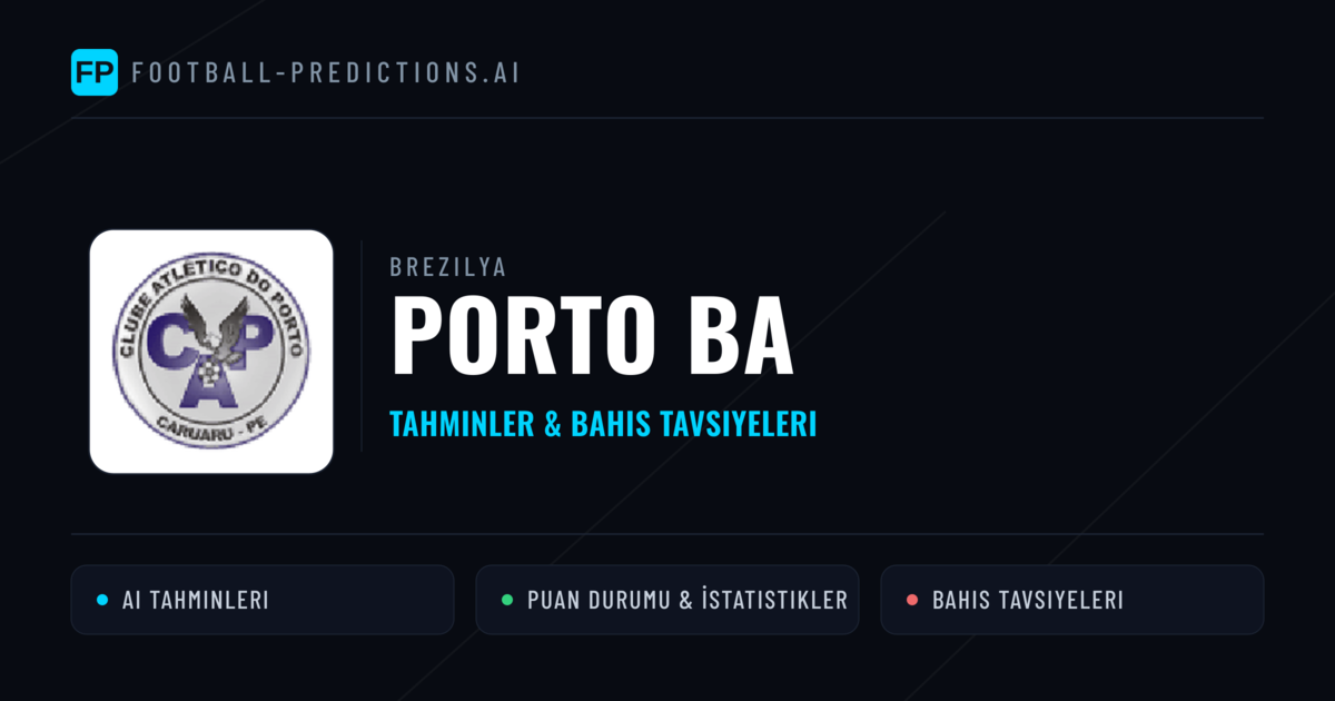 Porto BA Tahminleri & İstatistikler