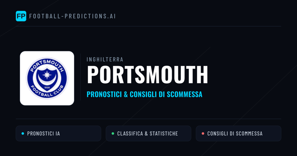 Pronostici e Statistiche Portsmouth