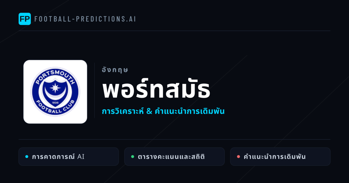 พอร์ทสมัธ การวิเคราะห์และสถิติ