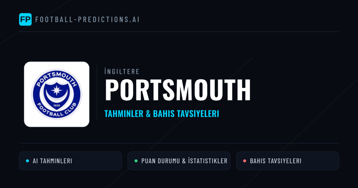 Portsmouth Tahminleri & İstatistikler