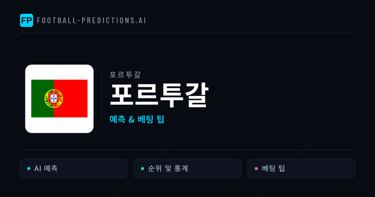 포르투갈 축구 예측 & 통계