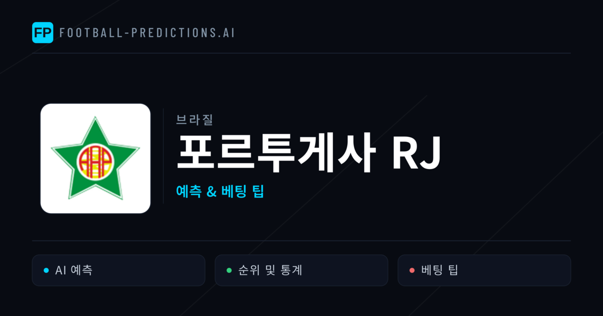 포르투게사 RJ 축구 예측 & 통계