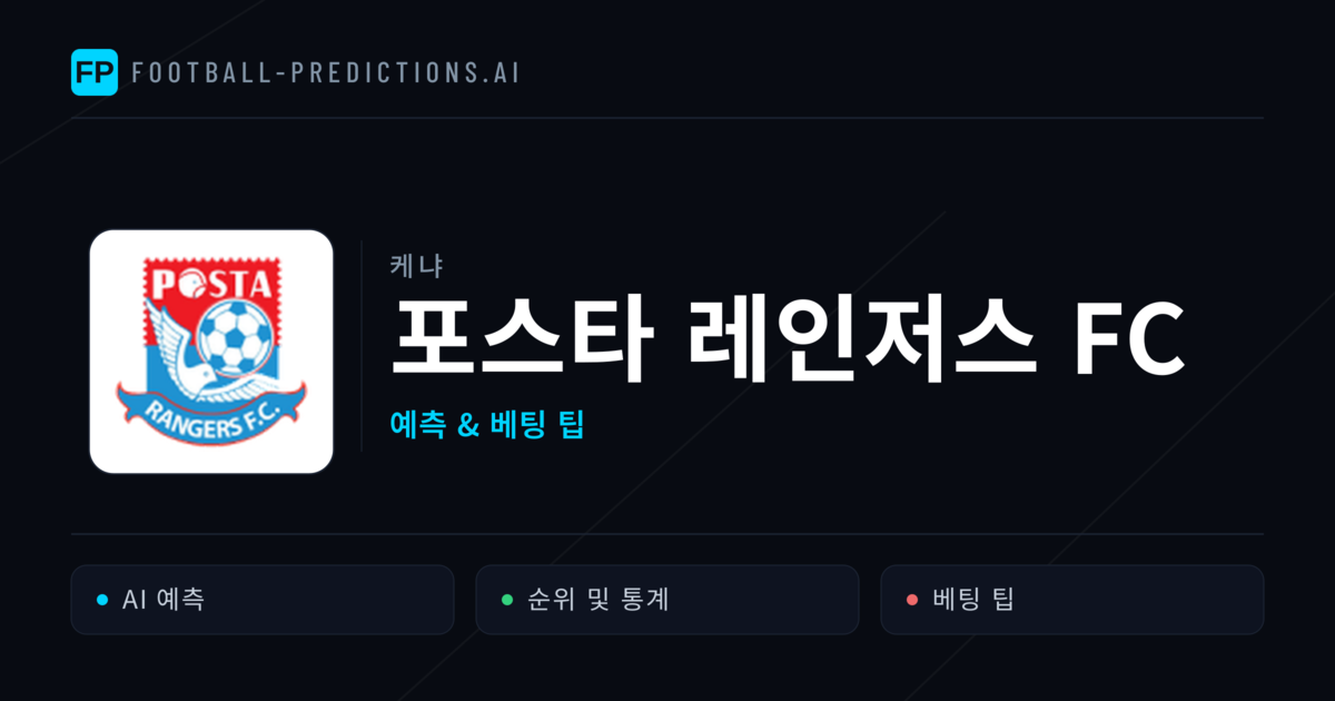 포스타 레인저스 FC 축구 예측 & 통계