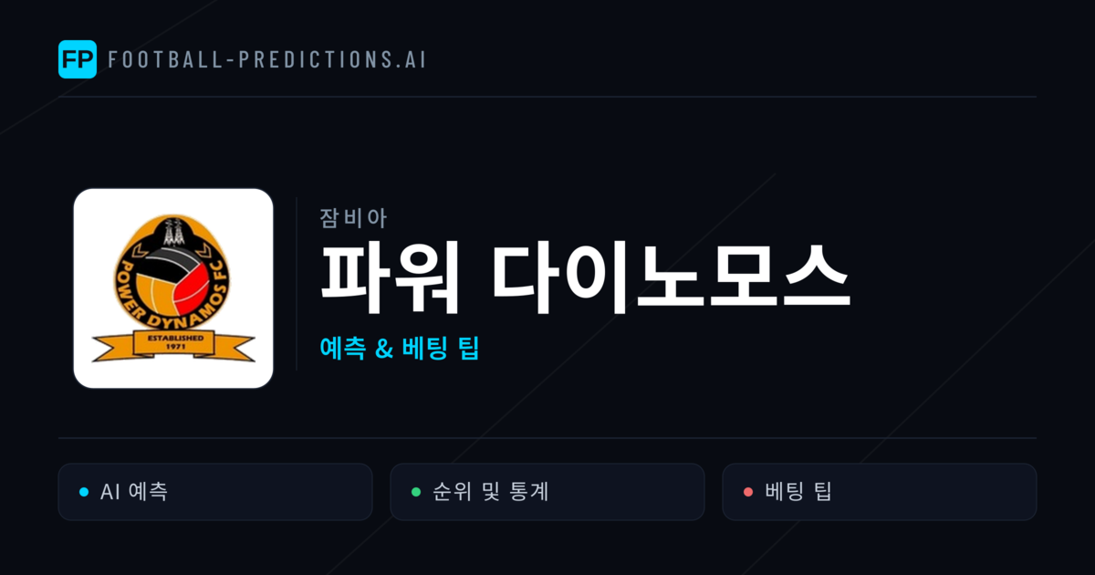 파워 다이노모스 축구 예측 & 통계