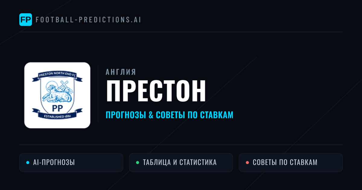 Престон прогнозы и статистика