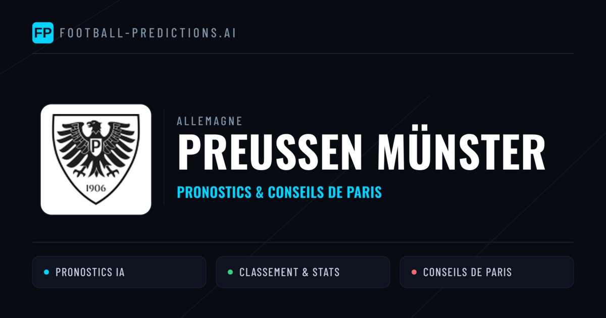 Preußen Münster Pronostics & Statistiques