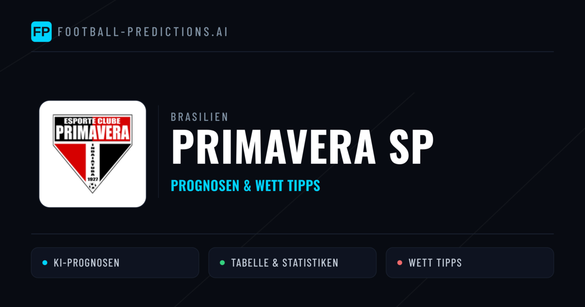 Primavera SP Prognosen & Statistiken