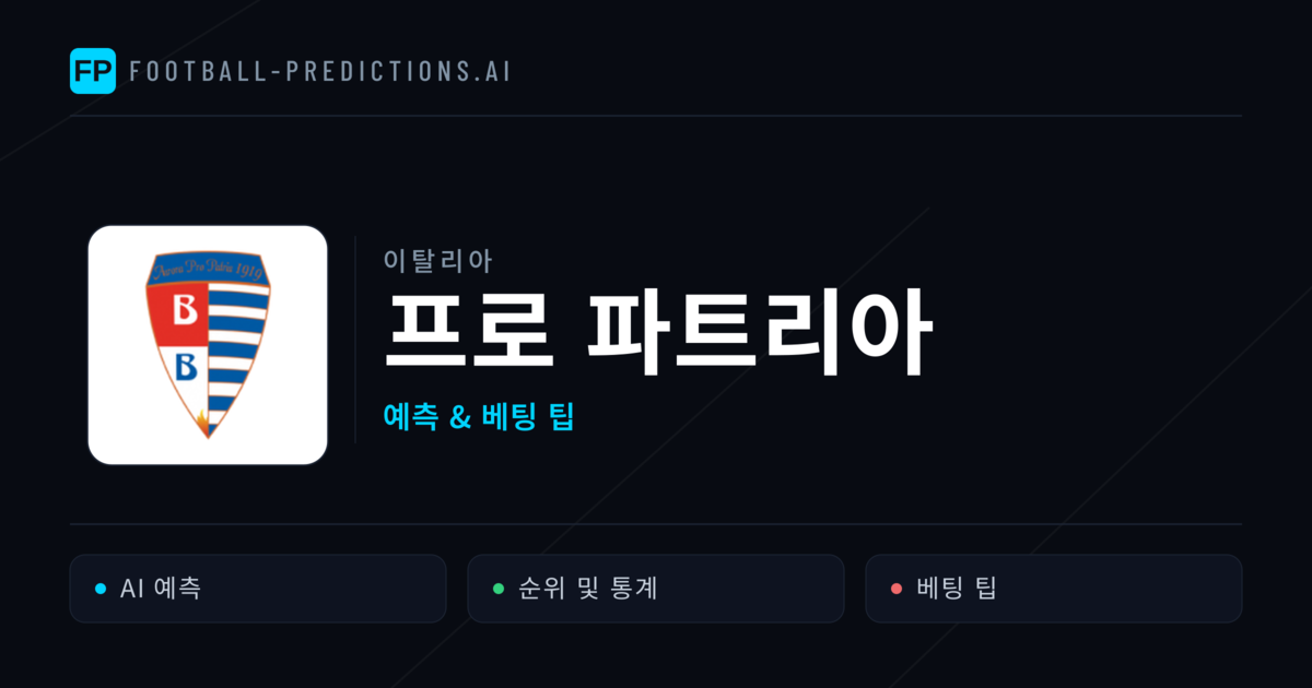 프로 파트리아 축구 예측 & 통계