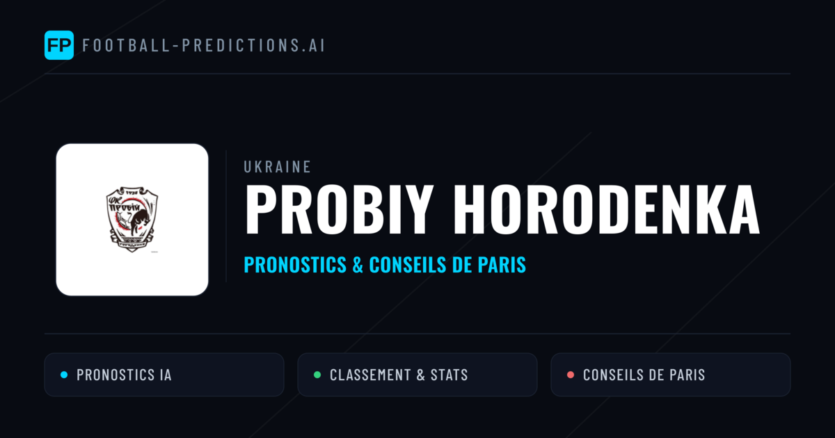 Probiy Horodenka Pronostics & Statistiques