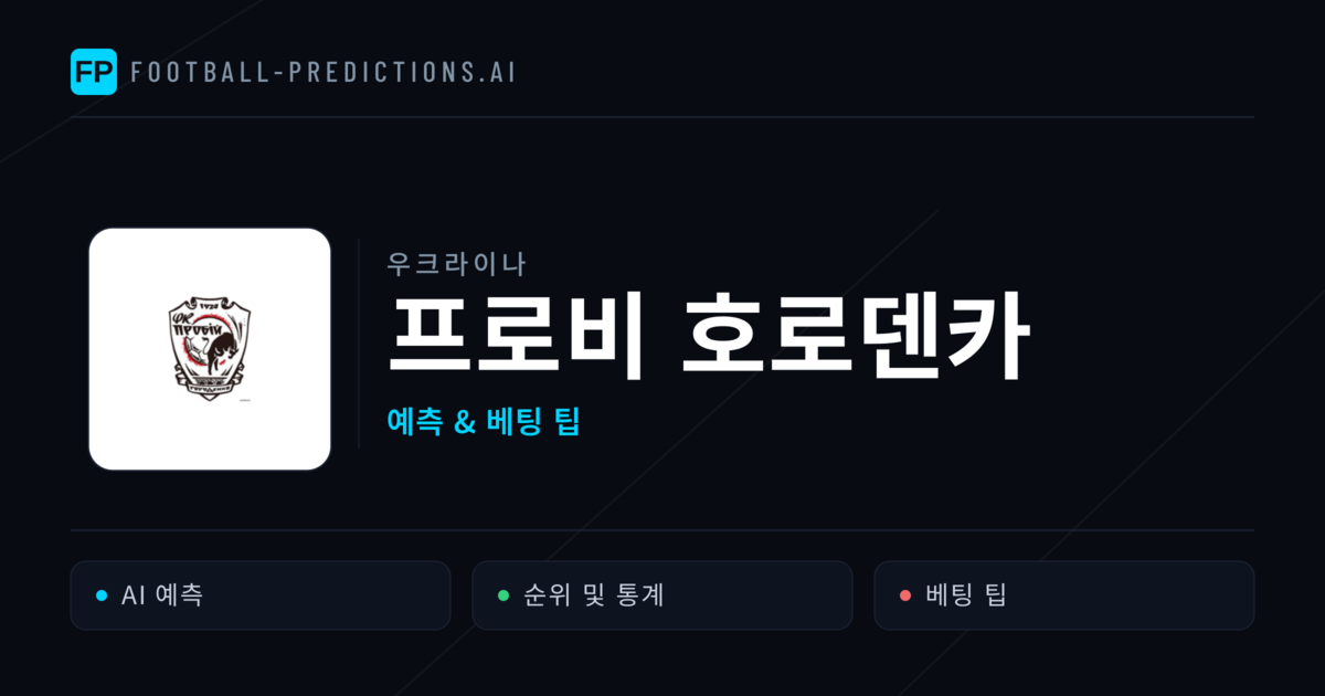 프로비 호로덴카 축구 예측 & 통계