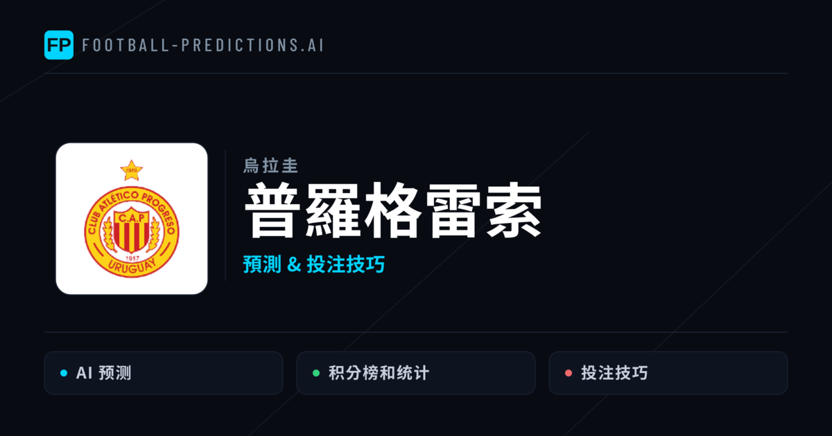 普羅格雷索 運彩分析|足球預測與數據