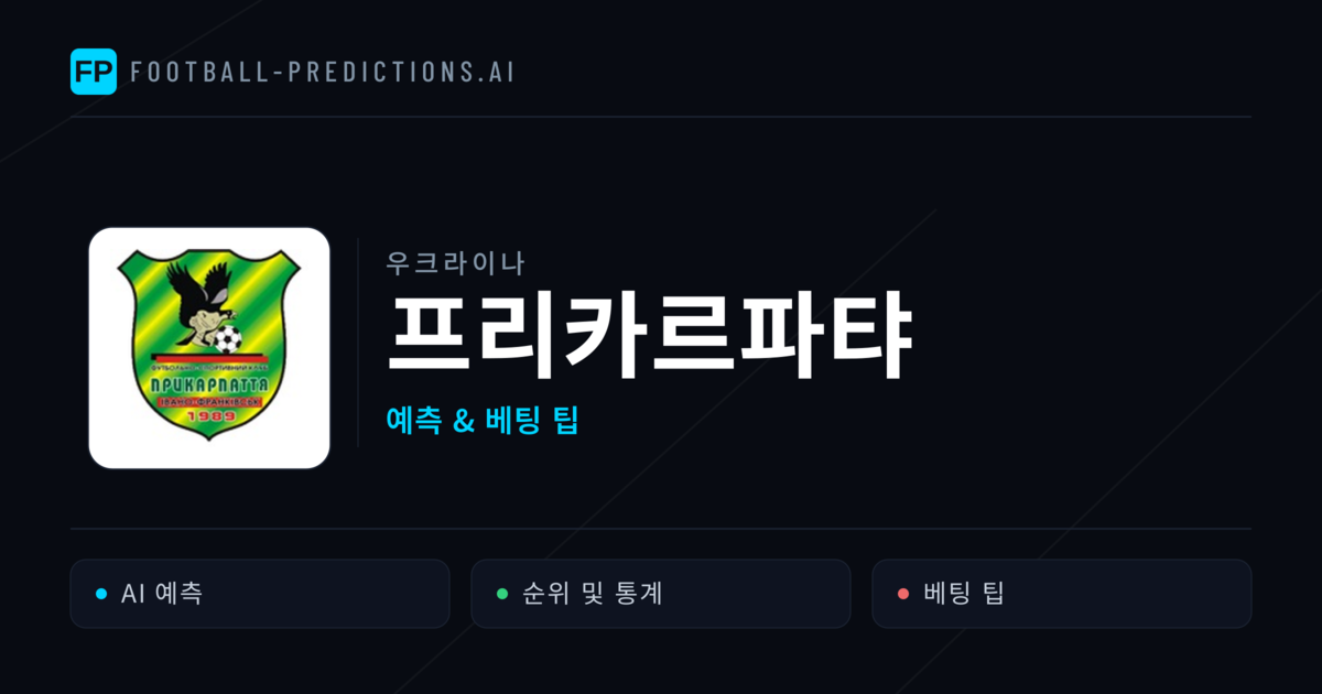 프리카르파탸 축구 예측 & 통계