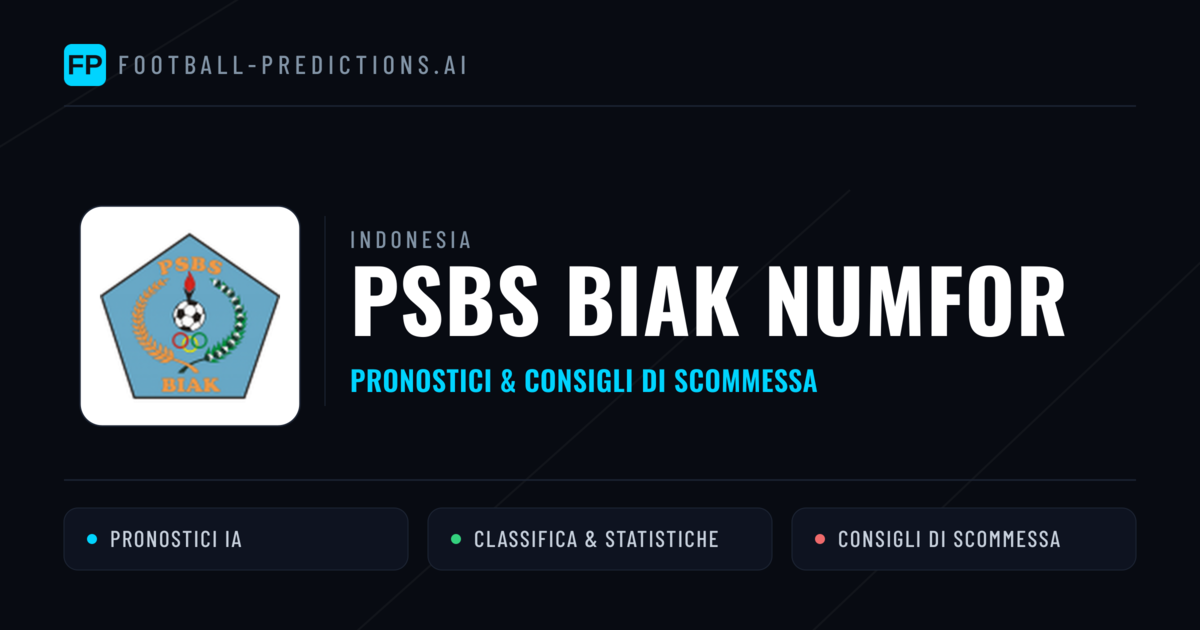Pronostici e Statistiche PSBS Biak Numfor