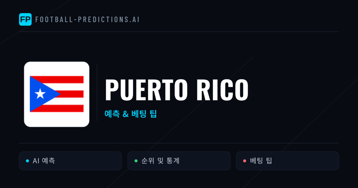 Puerto Rico 축구 예측 & 통계