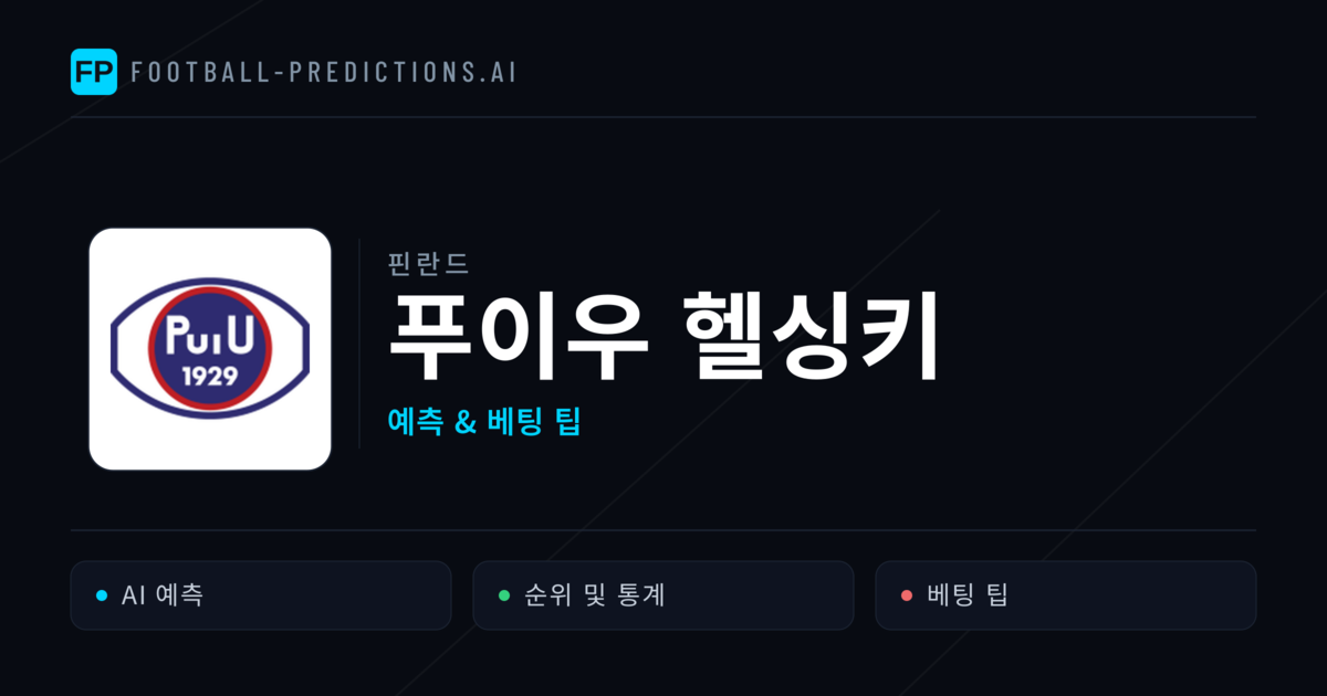 푸이우 헬싱키 축구 예측 & 통계