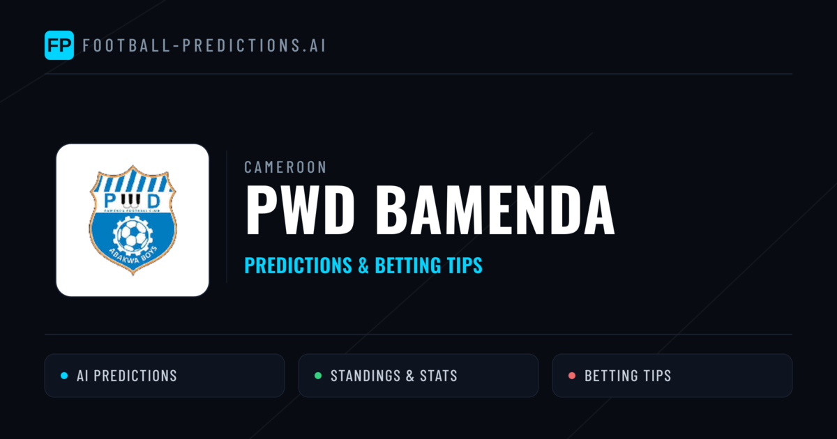 PWD Bamenda Predictions & Stats