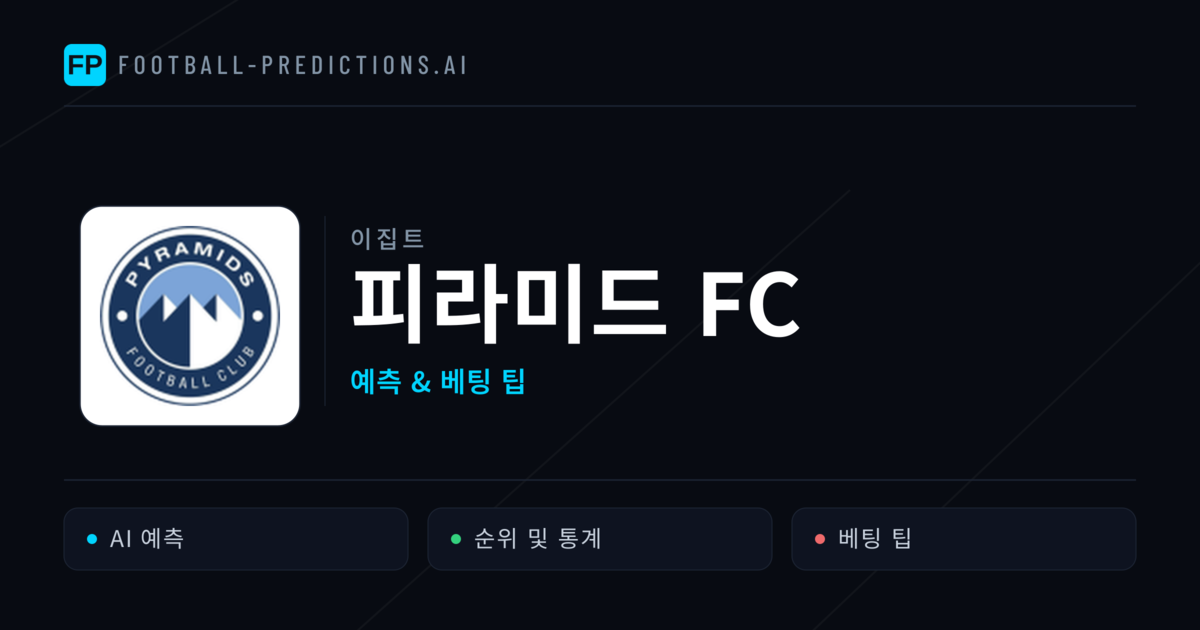피라미드 FC 축구 예측 & 통계