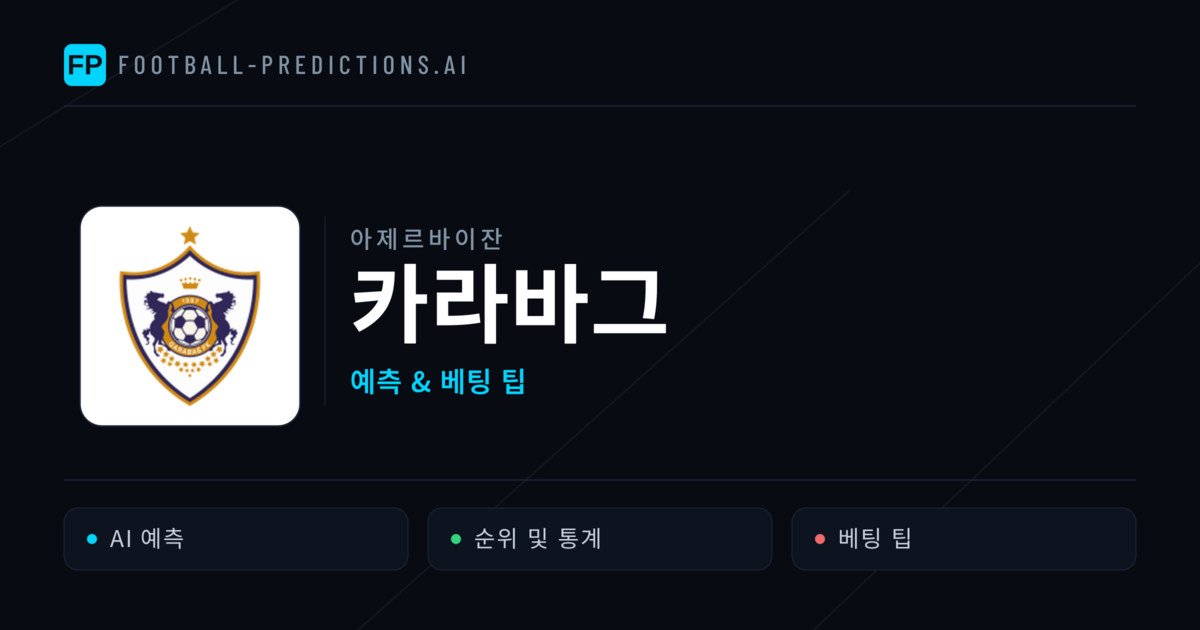 카라바그 축구 예측 & 통계