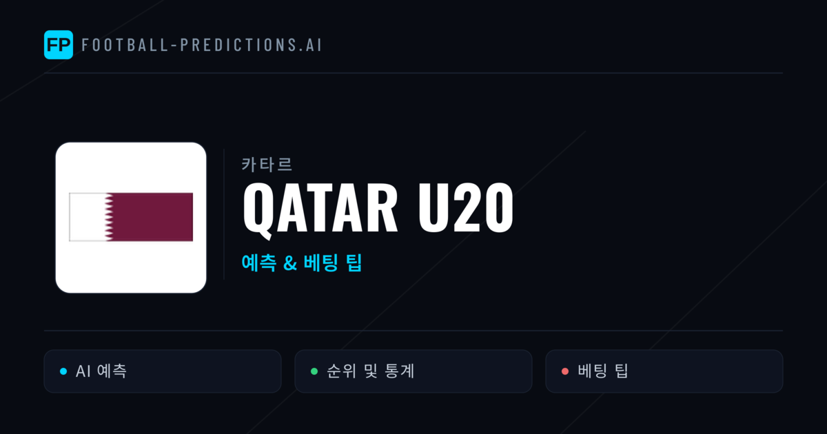 Qatar U20 축구 예측 & 통계