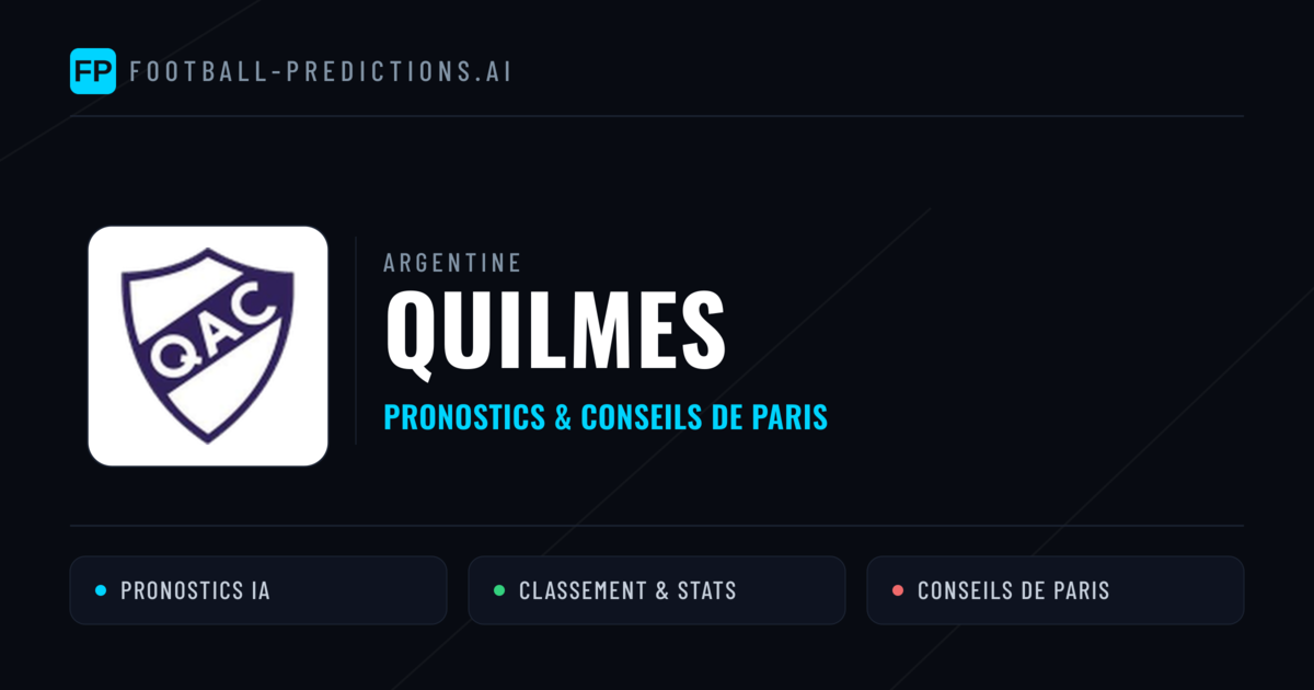 Quilmes Pronostics & Statistiques