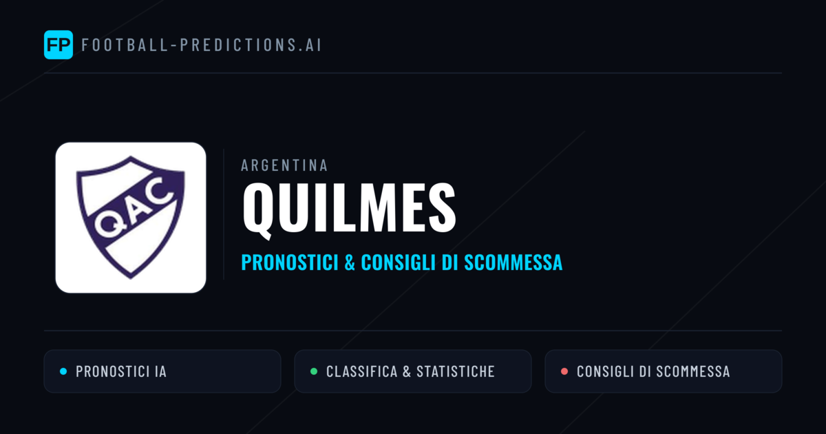 Pronostici e Statistiche Quilmes