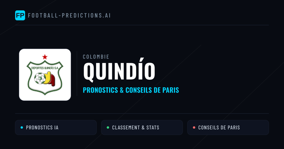 Quindío Pronostics & Statistiques