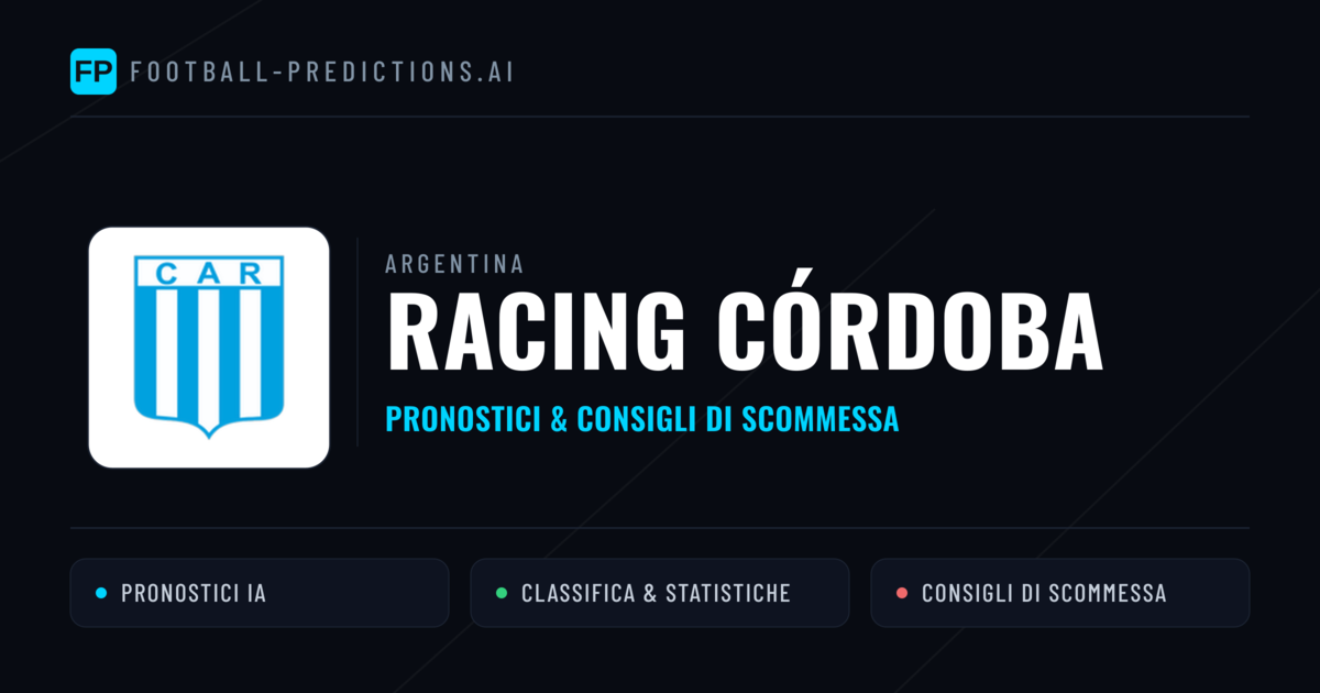 Pronostici e Statistiche Racing Córdoba